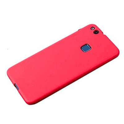 Abbildung von CoverKingz Handyhülle für Huawei P10 Lite Silikon Handy Hülle Soft Case Weiche Smartphone Schutzhülle Slim Cover Matt Blau