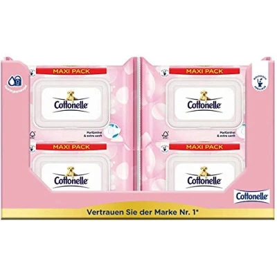 Abbildung von Cottonelle Toilettentücher Feucht Sensitive Maxi 12 Packungen (je 84 Tücher)