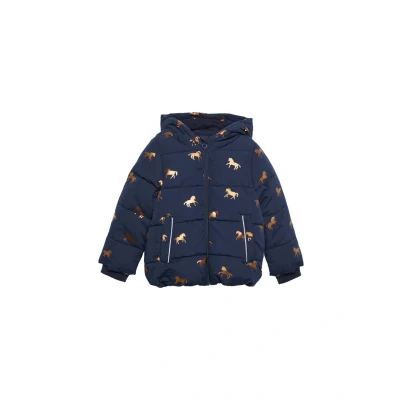Abbildung von s.Oliver Funktionsjacke Steppjacke mit schimmerndem Print und Fleecefutter Artwork