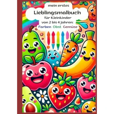 Abbildung von Mein erstes Lieblingsmalbuch für Kleinkinder von 2 bis 4 Jahren: Farben Obst Gemüse