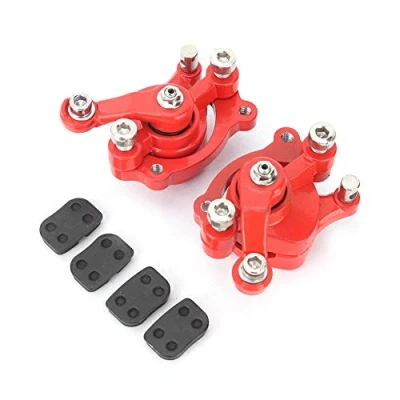 Abbildung von Roter vorderer hinterer Scheibenbremssattel Ersetztes Pad Fit für chinesische Mini Moto Kid ATV Quad 43cc 47cc 49cc
