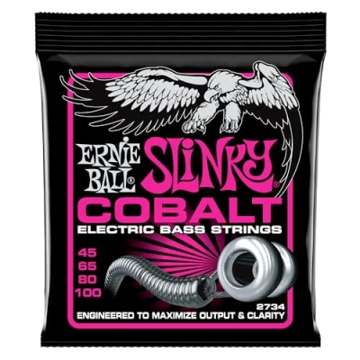 Abbildung von Ernie Ball Super Slinky Cobalt E Bass Saiten, Stärke 45100