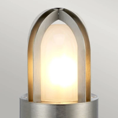 Abbildung von Elstead Lighting Paignton MB SS Sockelleuchte E27 18W IP55 Edelstahl, Glas matt; Edelstahl (Silber) B:10.2cm Ø10.2cm