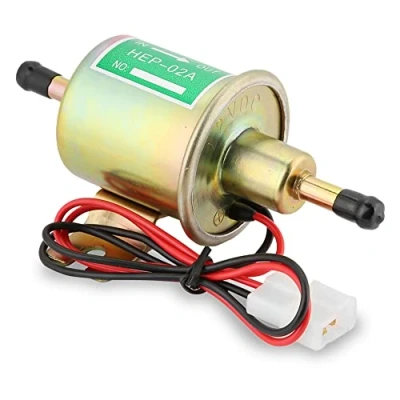 Abbildung von KIMISS 70L / Stunde Niederdruck Elektrokraftstoffpumpe 12V Universal Inline Benzinpumpe Installationssatz HEP 02A