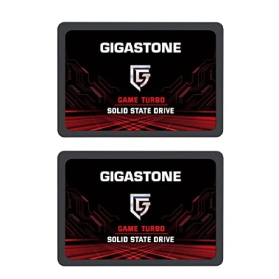 Abbildung von Gigastone SATA SSD 128GB (2er Pack) 2,5 Zoll 3D NAND Bis zu 520MB/s interne III Festplatte Kompatibel mit Laptop und PC Desktop Festkörper Laufwerk 2,5&quot; SLC Cache Performance