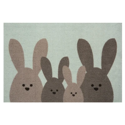 Abbildung von HANSE Home Fußmatte &quot;Bunny Family&quot;, rechteckig, Schmutzfangmatte, In &amp; Outdoor, Rutschfest, Waschbar, Türmatte, Ostern