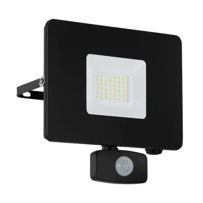 Abbildung von Eglo 97462 LED Outdoor Wandleuchte FAEDO 3 schwarz klar L:17,5cm H:19cm T:5cm Sensor IP44