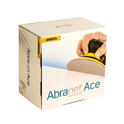 Abbildung von Mirka Abranet Ace Netz Schleifscheiben Ø 150mm Klett / Korn P600 50 Stk Für alle Exzenterschleifer und Schleifmaschinen Teilkeramisch zum Schleifen von harten Oberflächen, Holz, Metall