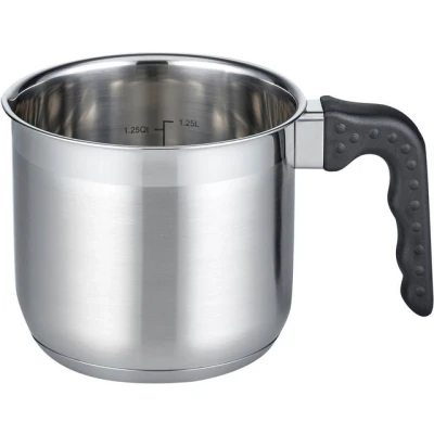 Abbildung von Elo Basic Milchtopf Turmalin, Edelstahl 18/8 (1 tlg), Öl Dosierringe, 14 cm, Induktion