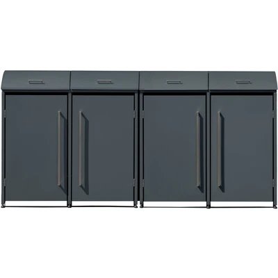 Abbildung von WESTMANN Mülltonnenbox &quot;Moderna 4&quot;, Platz für 4 Mülltonnen je 240 L, BxHxT: 278x83x135 cm