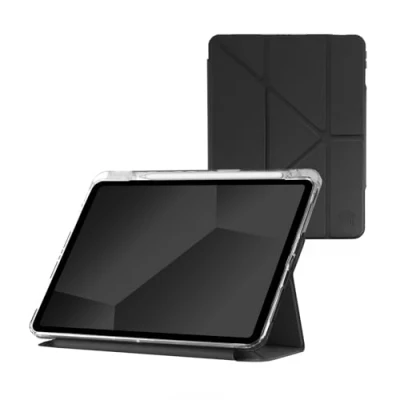 Abbildung von STM Goods OPP Schutzhülle kompatibel mit Apple iPad Air 11&quot; (M2 2024) innovativem Origami Magnetic Cover, schlank, integrierte Pencil Halterung Schwarz