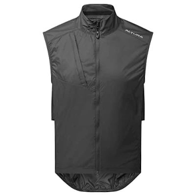Abbildung von Altura Airstream Herren Fahrradweste, leicht, wasserabweisend, verstaubar, Carbon, Größe S