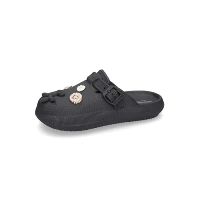 Abbildung von Dockers by Gerli Damen Klassische Sandalen, Frauen Sandalen,Sommerschuhe,Freizeitschuhe,offene Schuhe,Strandschuhe,schwarz,40 EU