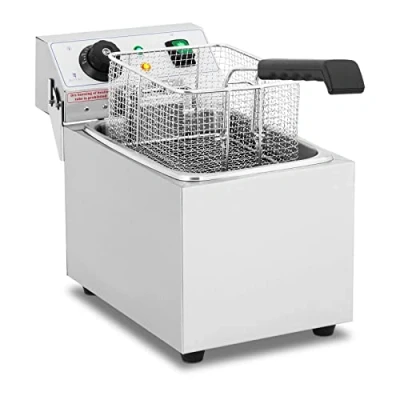 Abbildung von Royal Catering Fritteuse Edelstahl Gastronomie Elektro 230 V 8 L Kaltzone, 3200 W