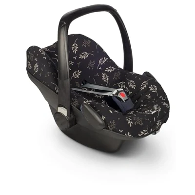Abbildung von Dooky Seat Cover for Child Carseat, Protective Baby Seat, Universal Car Babies, Childrens, Toddlers, Size 0+, Romantic Leaves, Black