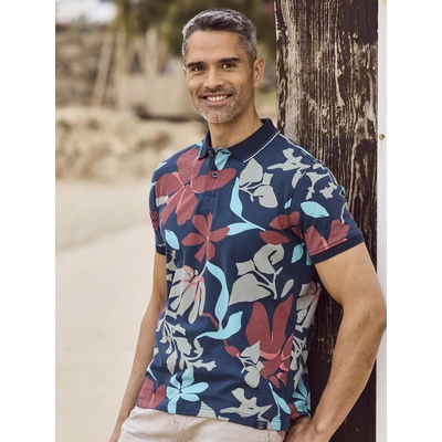 Abbildung von LERROS Poloshirt Poloshirt, sommerlich floral gemustert