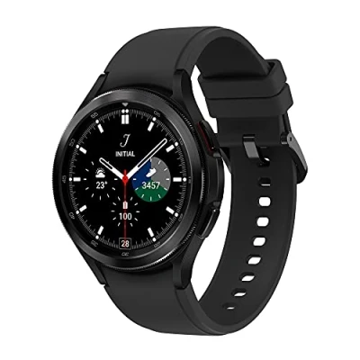 Abbildung von Samsung Galaxy Watch4 Classic, Runde Bluetooth Smartwatch, Wear OS, drehbare Lünette, Fitnessuhr, Fitness Tracker, 46 mm, Black inkl. 36 Monate Herstellergarantie [Exkl. bei Amazon]