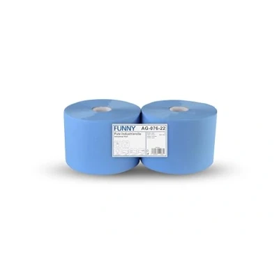 Abbildung von Funny Putzpapierrollen, 2 lagig, blau, circa 22 cm, 1000 Blatt, 1er Pack (1 x Stück)