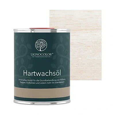 Abbildung von Lignocolor Hartwachsöl Holzöl für den Innenbereich (1 L, Weiss)