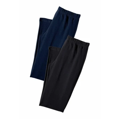 Abbildung von Lascana 2 PACK Leggings Hosen, Damen, Größe: 48/50, Navy/schwarz
