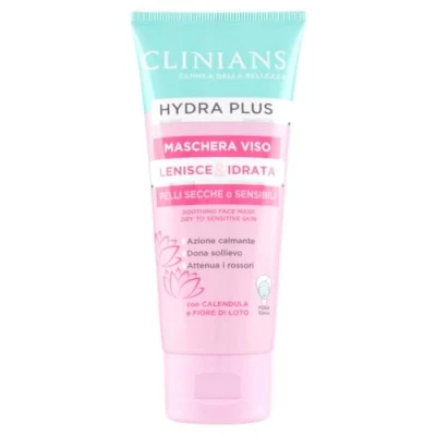Abbildung von CLINIANS Hydra Plus Beruhigende Gesichtsmaske, Dermatologisch Getestet, Made in Italy, 75 ml
