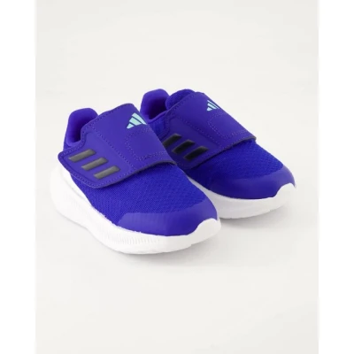 Abbildung von adidas Performance Falcon 3.0 Hookandloop Laufschuh Straße lucid blue legend ink cloud white für Kinder, Größe: 25.5 Schuhe