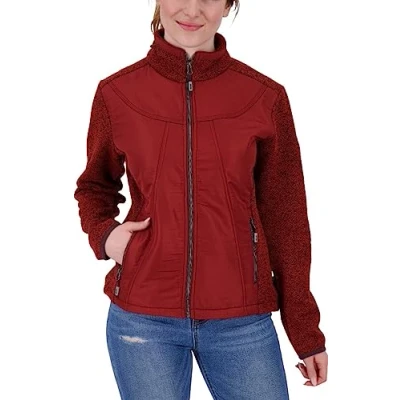 Abbildung von Deproc Active Damen Strickfleecejacke Fleecejacke Übergangsjacke Windbreaker RODELL III