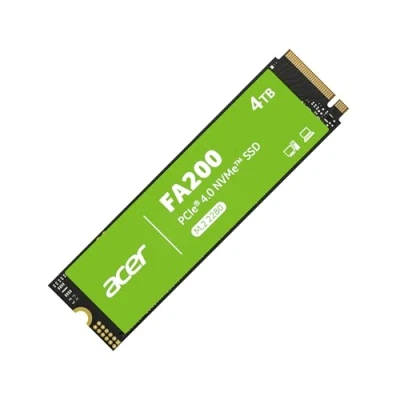 Abbildung von acer FA200 PCIe 4.0 NVMe SSD 4TB: bis zu 7200 MB/s Lesegeschwindigkeit, Gen4x4 M.2 2280 Interne Festplatte mit HMB &amp; SLC Solid State Drive für Laptop/Desktop PC/Gaming (PS5 Kompatibel)