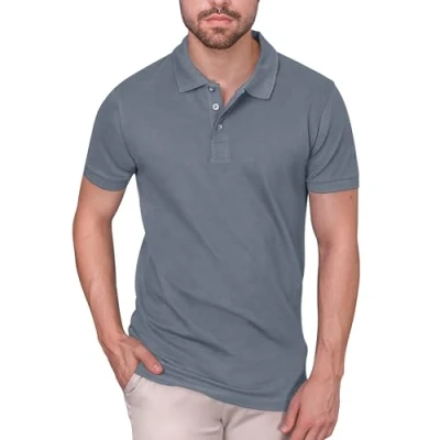 Abbildung von HRM Herren Heavy Stretch M Polohemd, Stone,