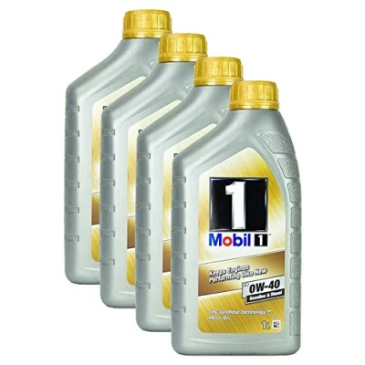 Abbildung von 4x Motoröl Mobil 1 Fs 0w 40 1l Shc Synthese Technologie Diesel Benzin Hochleistung Langlebig Motoroil Oil One Protection Formula Kaltstart Motorenöl Motorschutz Lange Lebensdauer