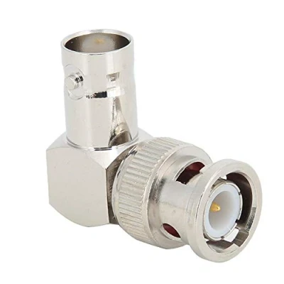 Abbildung von Tangxi BNC Winkelstecker, 4 Stück Stecker auf Buchse Winkelstecker 50 Ohm Messingstecker