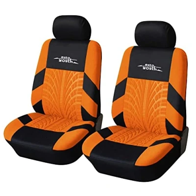 Abbildung von AUTOYOUTH Autositzbezüge für Vordersitze Autositzschoner Reifenschienen Autositzzubehör, Orange