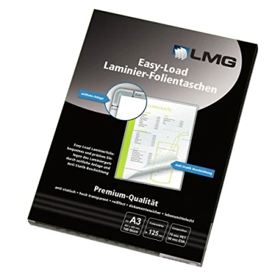 Abbildung von LMG LMGE A3 125 Laminierfolien Easy Entry A3, 303 x 426 mm, 2 mic, 100 Stück