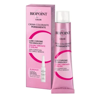 Abbildung von Biopoint Permanente Farbcreme 60 ml + 1 Ampulle Hyaluplex Hair Serum 3 4 Mittelbraun