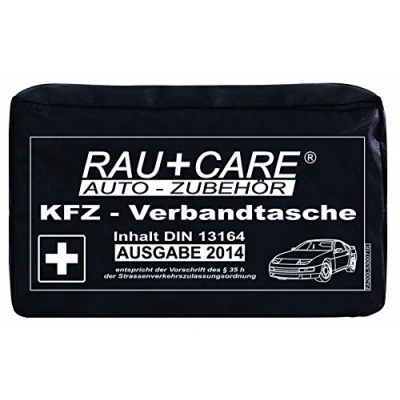 Abbildung von RAU EH0002 Kfz Verbandtasche Kompakt Inhalt nach DIN 13164 § 35H Stvzo, Schwarz