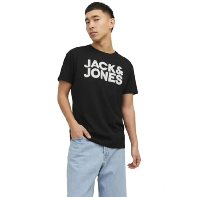 Abbildung von Jack &amp; Jones Jjecorp LOGO SS O NECK NOOS Tshirt print, Herren, Größe: XS, Black