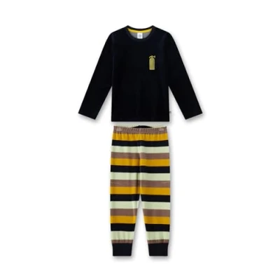 Abbildung von Sanetta Jungen Schlafanzug kurz Blau Hochwertiger und bequemer aus Bio Baumwolle für Jungen. Pyjamaset 104