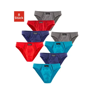 Abbildung von le jogger Slip &quot;Minislip&quot;, (Packung, 8 St.), knappe Form, schöne Farben mit kontrastfarbenen Pipings