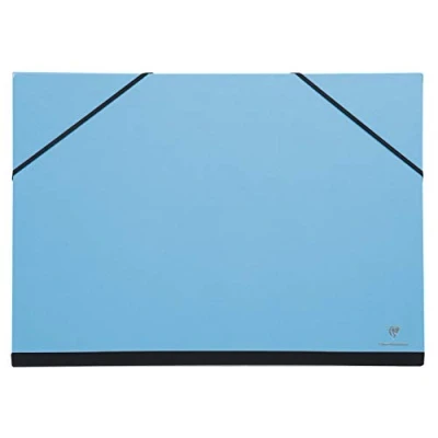 Abbildung von Clairefontaine 144407C Zeichenmappe Maya mit Gummizugverschluß, praktisch und robust, 52 x 72cm, 1 Stück, Türkis
