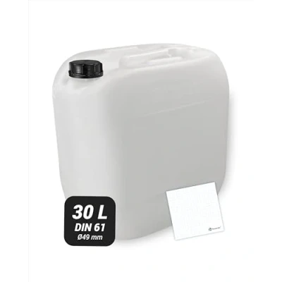 Abbildung von Trevendo Kanister Leerkanister aus HD PE, DIN 61, natur (30 Liter), lebensmittelecht