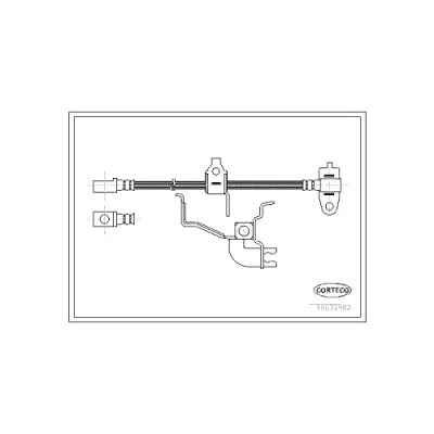 Abbildung von CORTECO 19032982 Bremsschläuche Vorderachse rechts 475 FORD: Transit Mk5 Kastenwagen, Bus