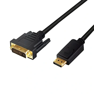 Abbildung von LogiLink CV0130 DisplayPort (v1.2) auf DVI D (24+1) Anschlusskabel für FULL HD Auflösungen von 1080p/60Hz, 1m