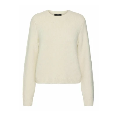 Abbildung von Vero Moda Vmnovah Oneck Strickpullover, Damen, Größe: XS, Birch