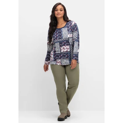 Abbildung von Sheego Schmale Chino, Damen, Größe: 44, Khaki