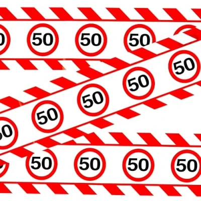 Abbildung von Geburtstagsdeko Absperrband 50 Geburtstag Deko Frau Mann 50. Tischdeko Tiwoca
