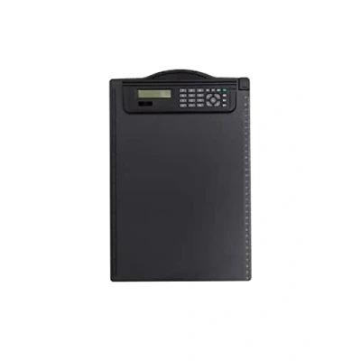 Abbildung von MAUL Klemmbrett mit Rechner DIN A4 integrierter Solar 8 stelligem Display multifunktionales inkl. Taschenrechner für Büro und Arbeitsplatz Schwarz