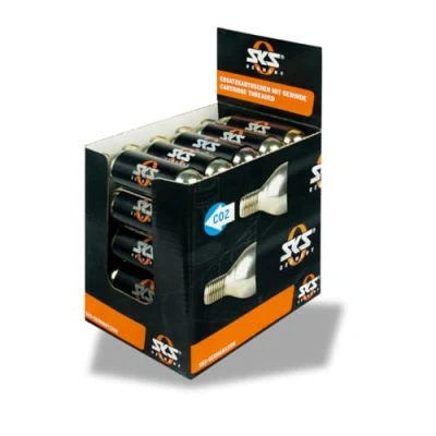 Abbildung von SKS Zubehör CO2 Kartuschendisplay, 25 St. mit Gewinde u. Kälteschutz, Silber, 10 x 3 cm