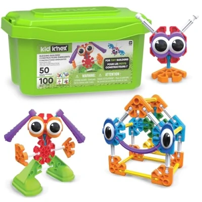Abbildung von Kid K&#039;NEX 85618 50 Baukasten für angehende Baumeister, Kinder Bastelset mit 100 Teilen, Lernspielzeug Kinder, Bauspielzeug Jungen und Mädchen, Konstruktionsspielzeug ab 3 Jahren