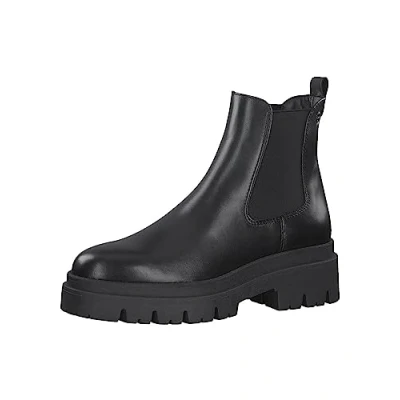 Abbildung von Tamaris Damen Leder Chelsea Boot schwarz Chelseaboots
