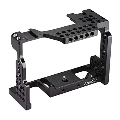 Abbildung von Andoer Kamerakäfig Video Film Herstellung Stabilisator Aluminiumlegierung 1/4 Zoll Schraube mit Kaltschuh für Sony A7II/ A7III/ A7SII/ A7M3/ A7RII/ A7RIII Kamera